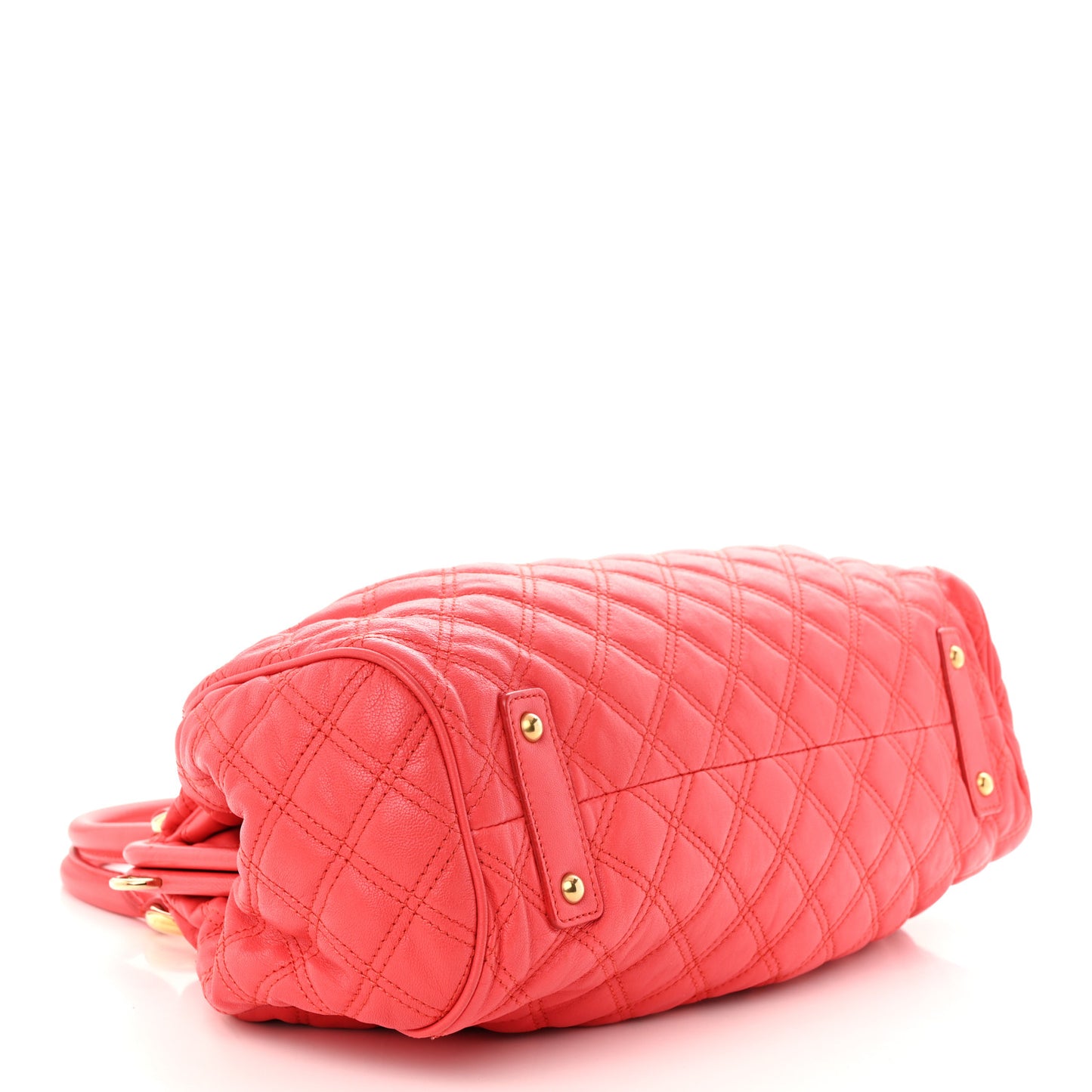 Calfskin Quilted Leather Stam Bag Coral