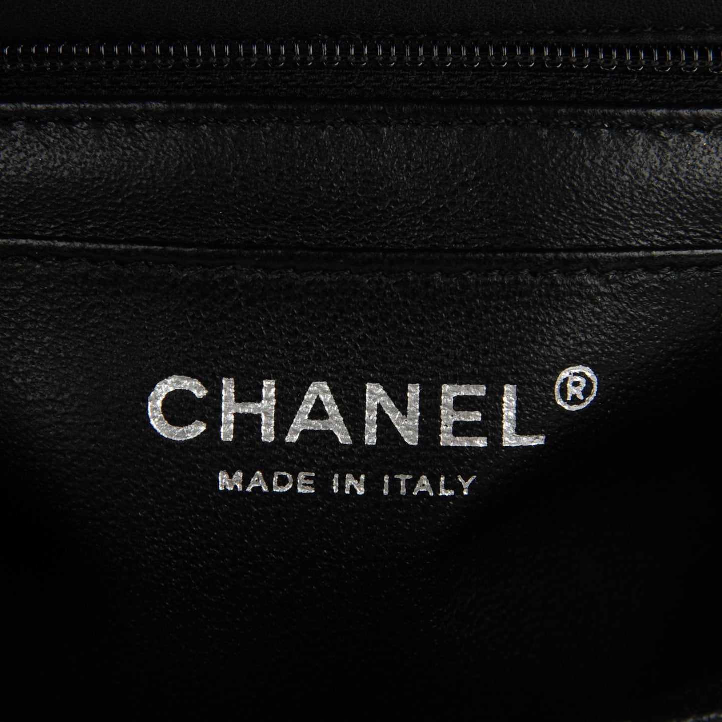 Patent Calfskin Quilted Mini Rectangular Flap Black