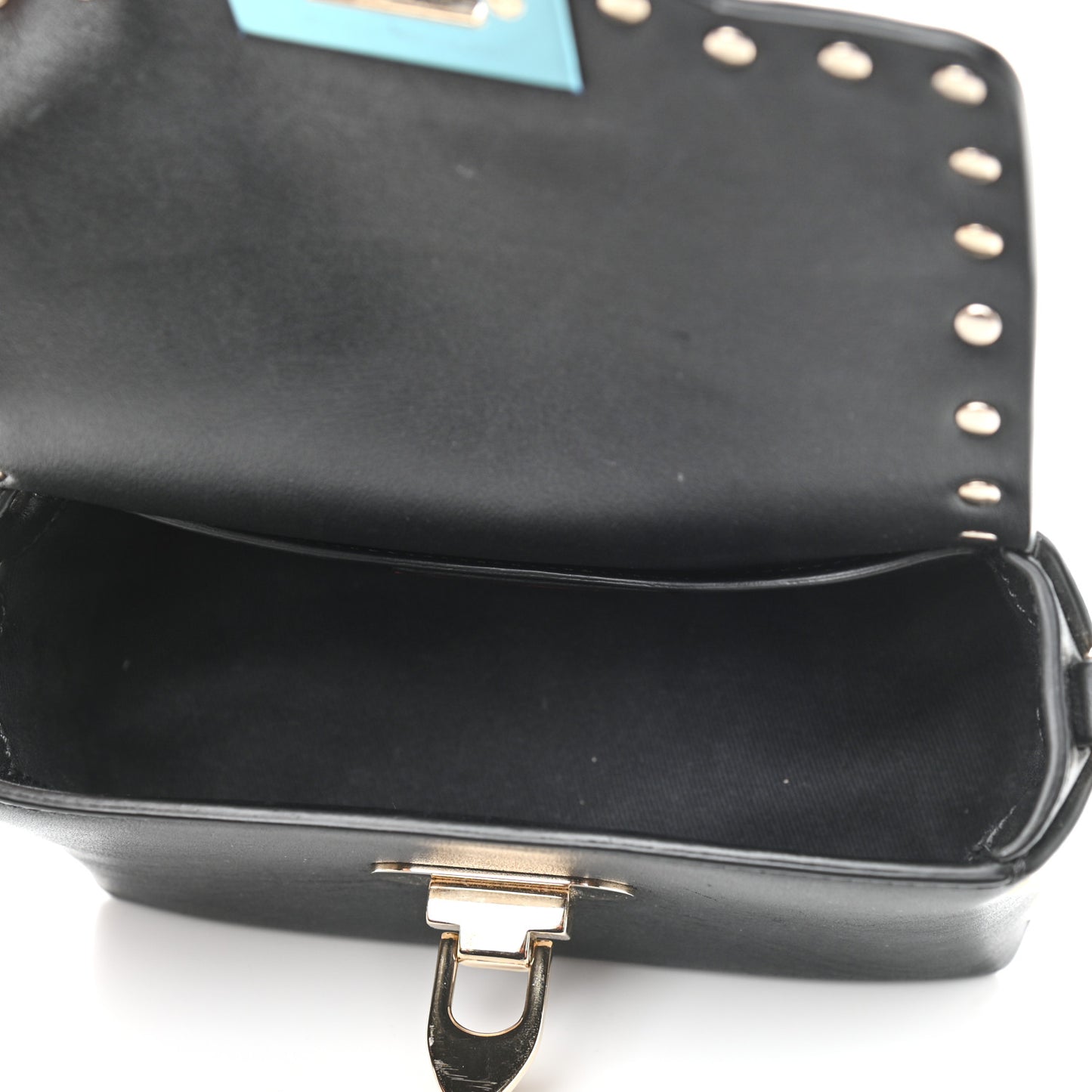 Vitello Mini Rockstud Crossbody Bag Black