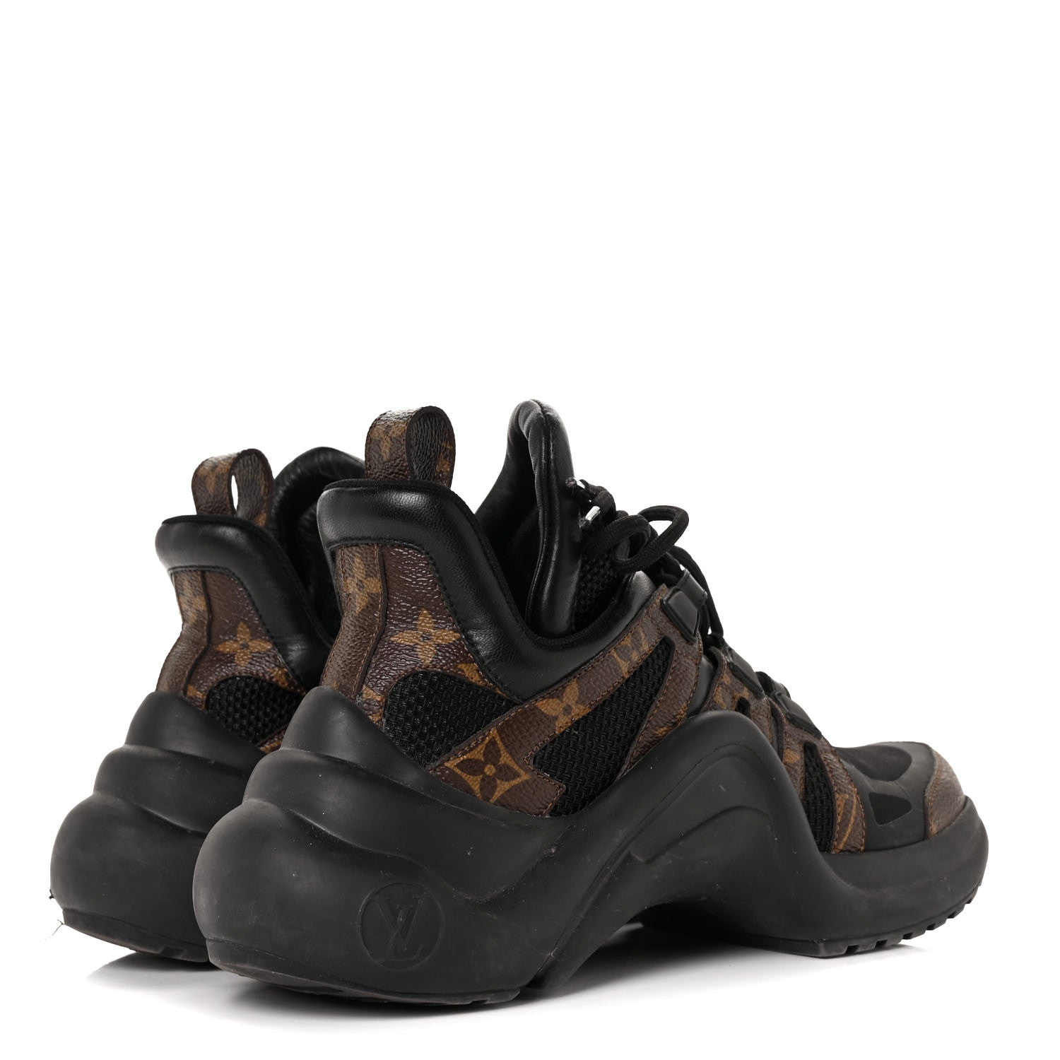 Louis Vuitton Calfskin Patent Monogram LV Archlight Sneakers 37 Black 4 of 6