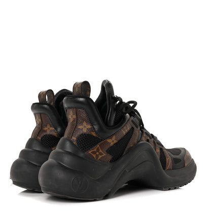 Louis Vuitton Calfskin Patent Monogram LV Archlight Sneakers 37 Black 4 of 6