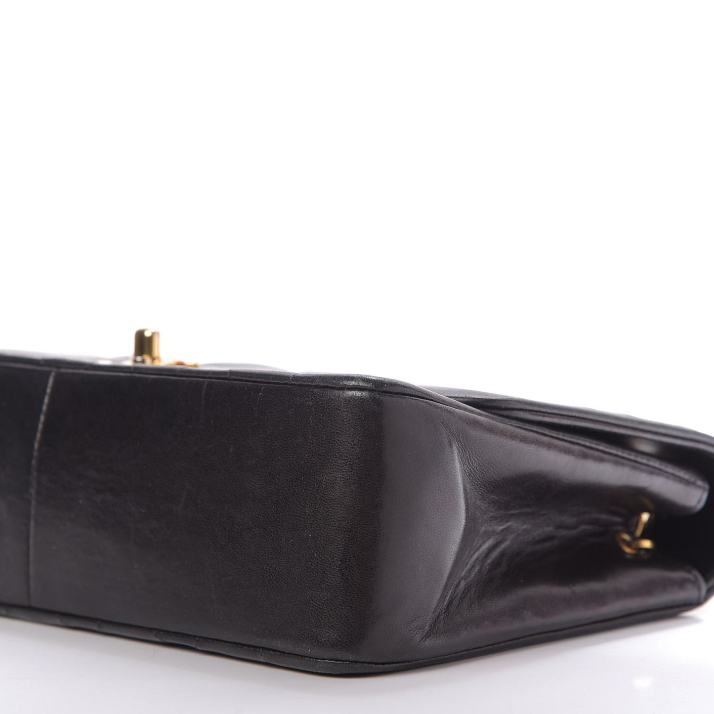 Lambskin Quilted Medium Single Flap Black