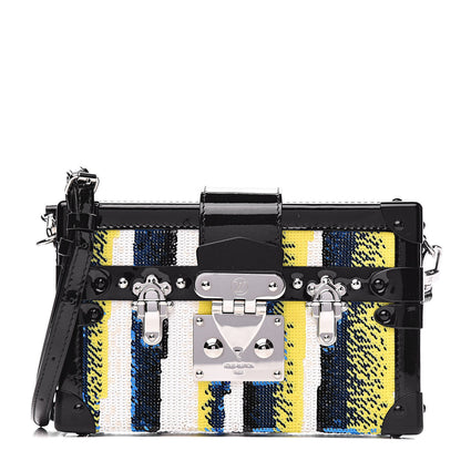 Louis Vuitton Sequins Vernis Petite Malle Black 1 of 9