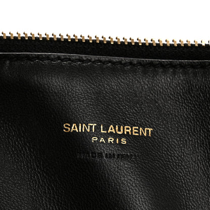 Saint Laurent Pony Hair Calfskin Leopard Print Small Le 5 A 7 Soft Hobo 7 of 12