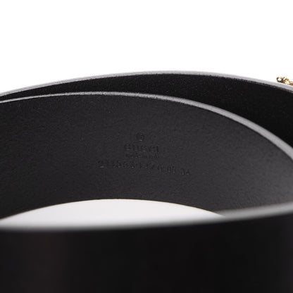 Gucci Calfskin Tortoise Gold Interlocking G Belt 85 34 Black 5 of 5