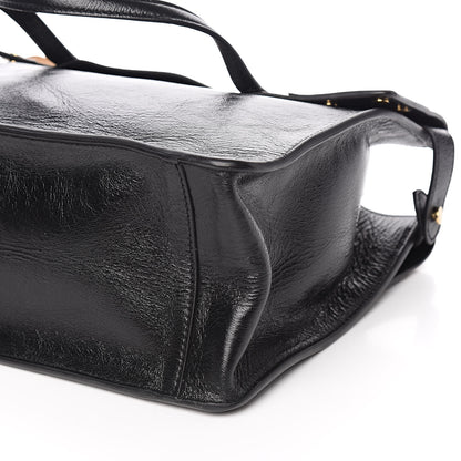 Fendi Agnello Old Shine Vitello Go Rain Large Flip Tote Black Marrone 8 of 8