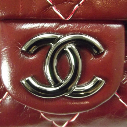 Chanel Leather Double Stitch Flap Red 7 of 12