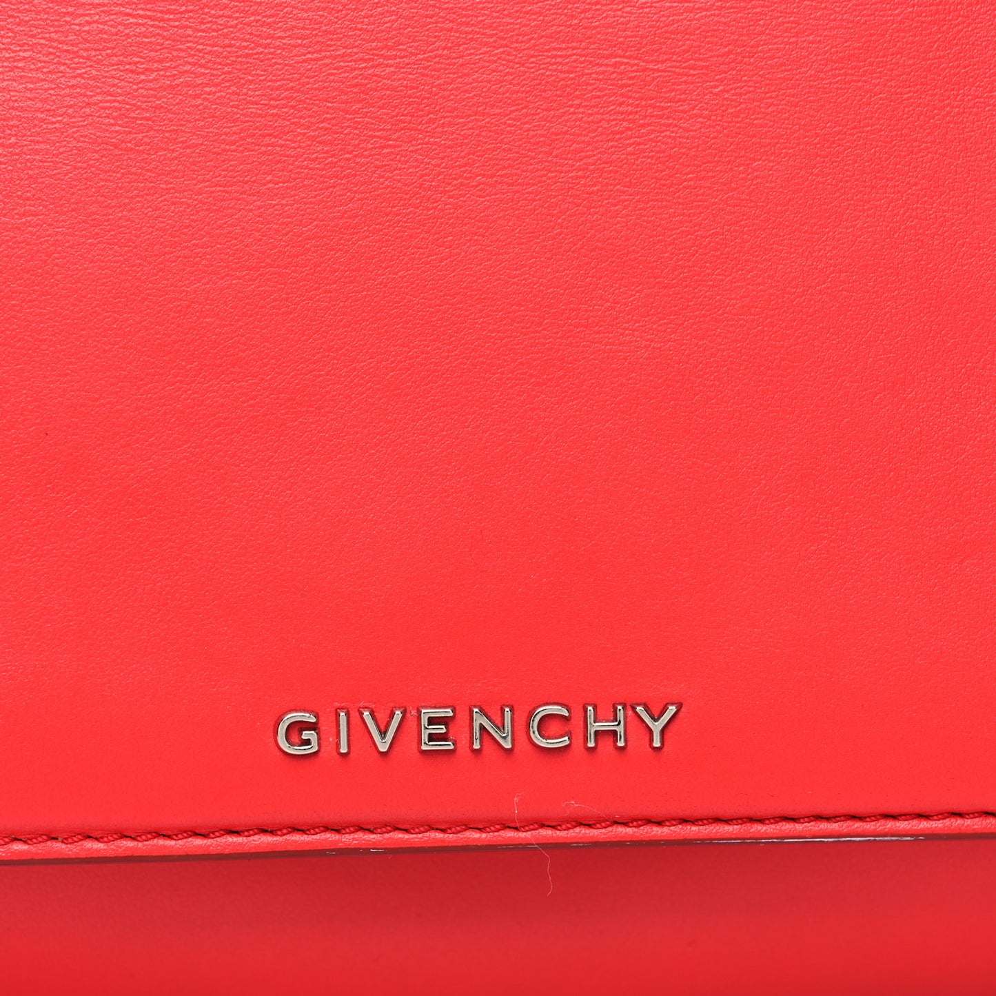 Calfskin Mini Pandora Box Logo Strap Crossbody Bag Medium Red