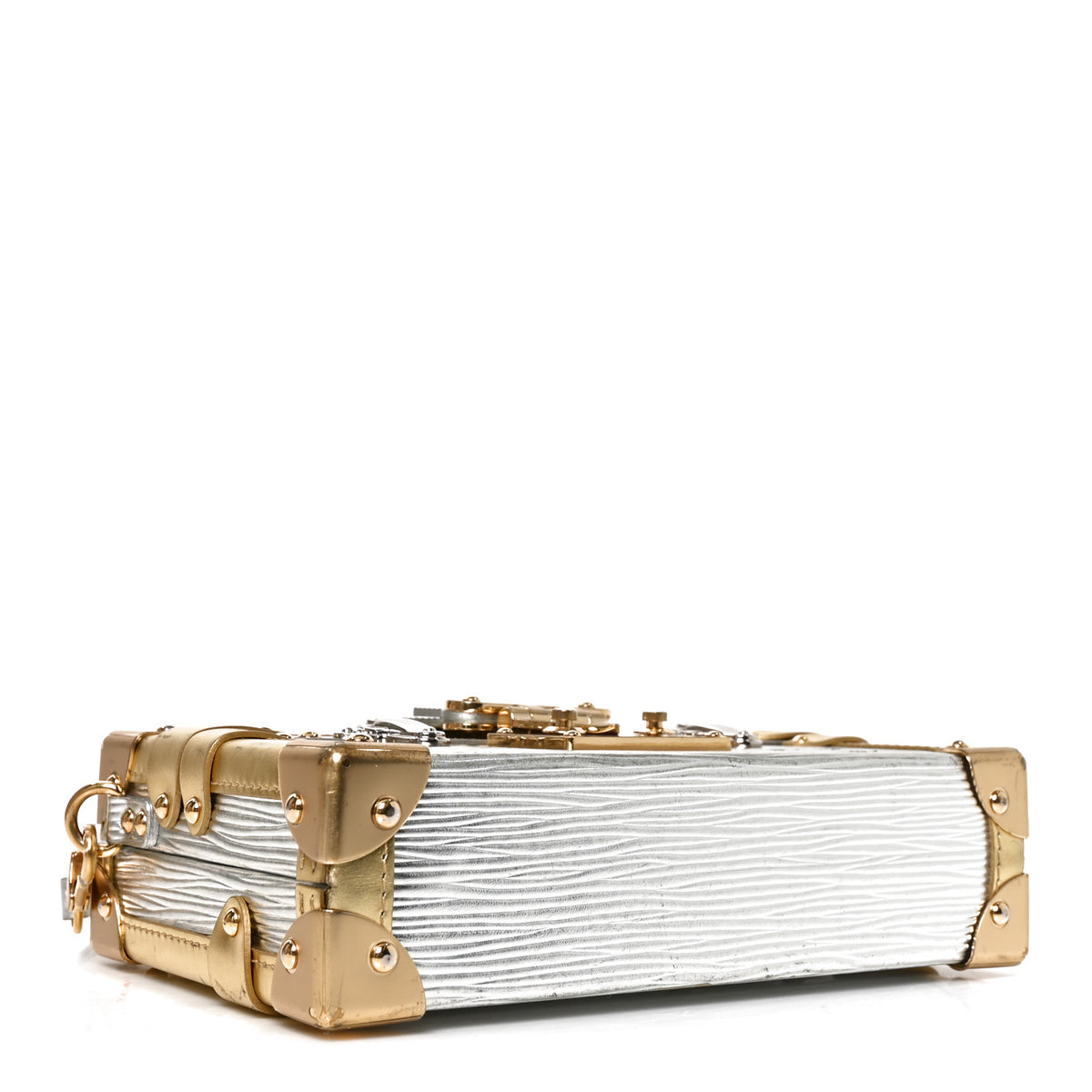 Louis Vuitton Metallic Epi Petite Malle Silver 4 of 9