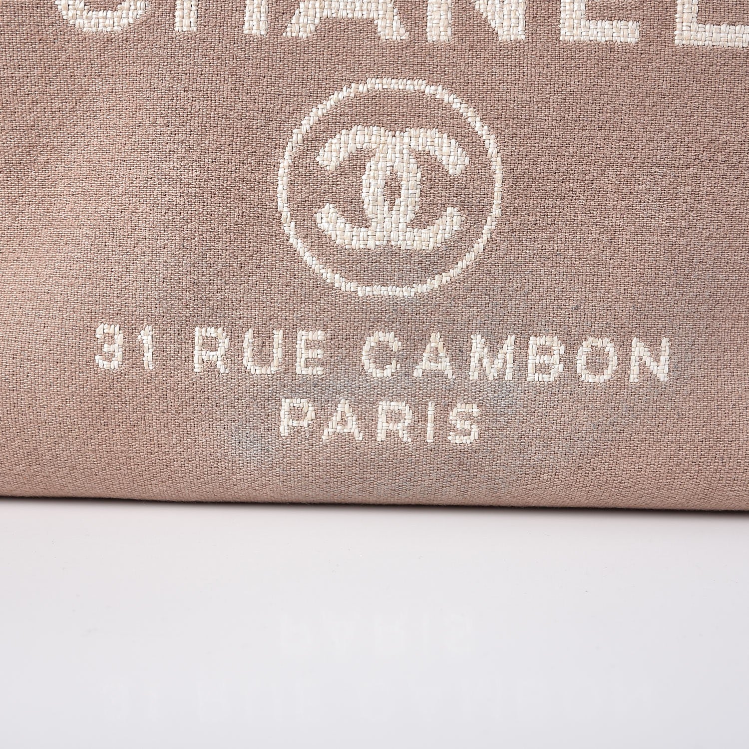 Chanel Canvas Large Deauville Tote Ecru 9 of 17