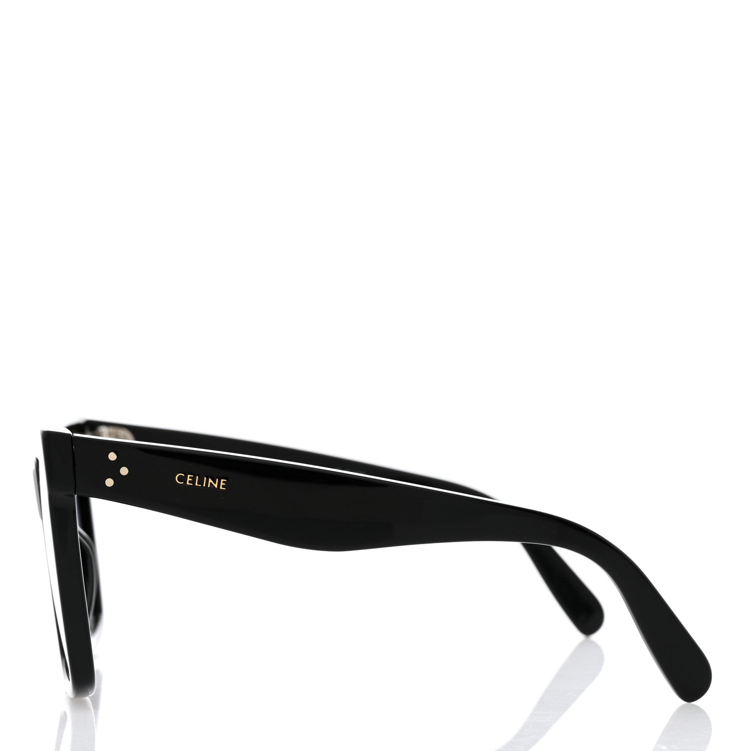 Celine Acetate Polarized Oversized Sunglasses CL4055IN Black 3 of 7