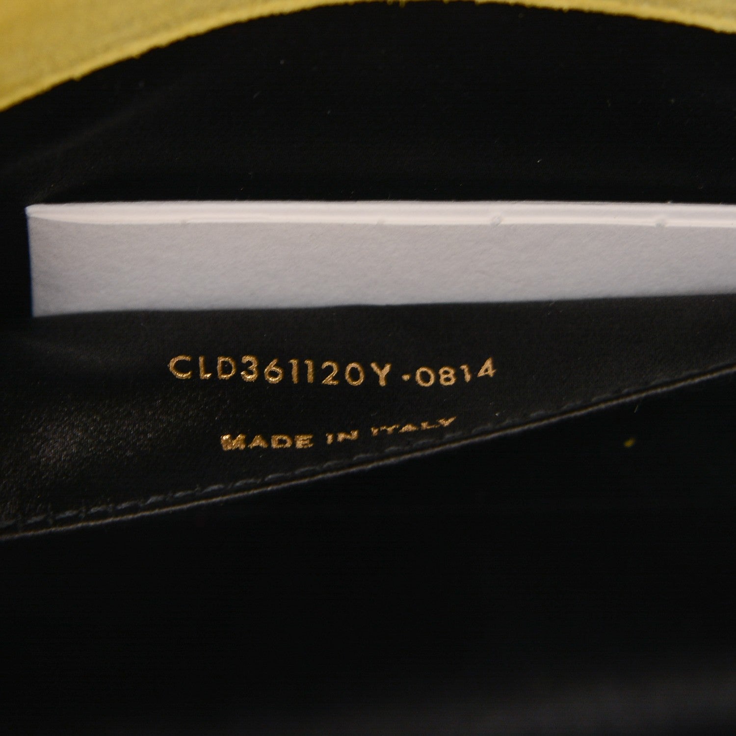 Saint Laurent Patent Calfskin Monogram Large Belle De Jour Clutch Yellow 7 of 7