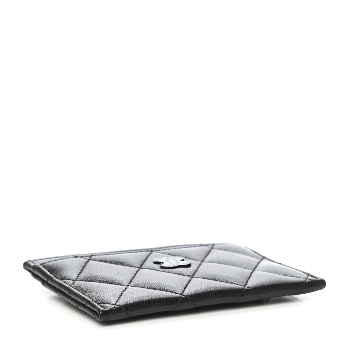 Lambskin Quilted Card Holder So Black