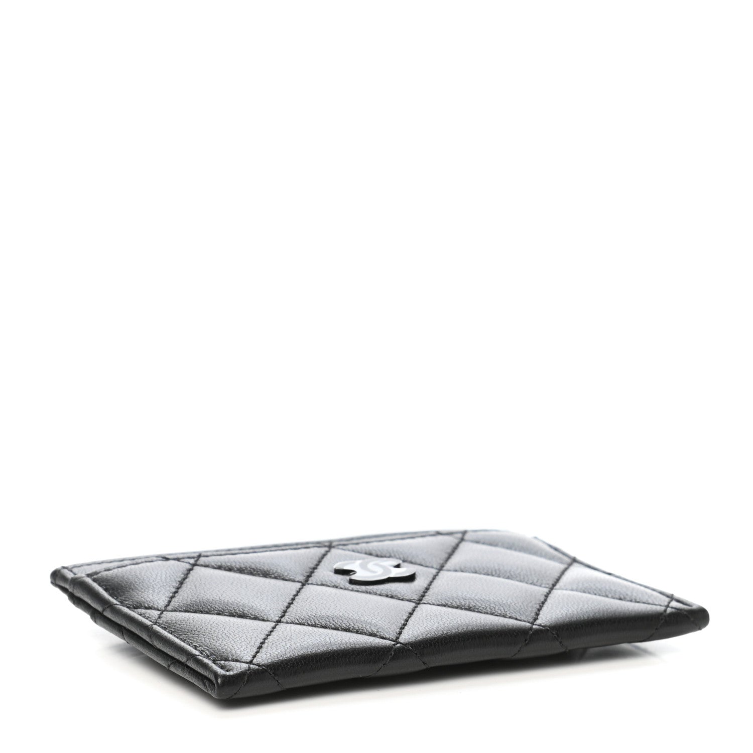 Chanel Lambskin Quilted Card Holder So Black 4 of 9