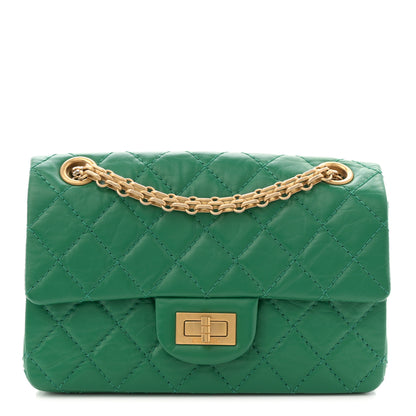 Chanel Aged Calfskin Quilted 2.55 Reissue Mini Flap Green 1 of 10