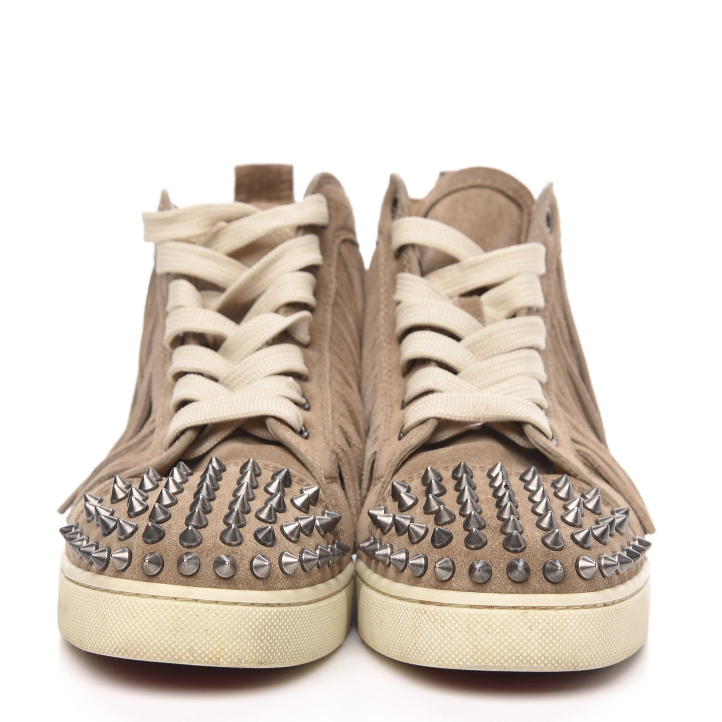 Veau Velours Spikes Womens Coachelita Flat Sneakers 36 Beige