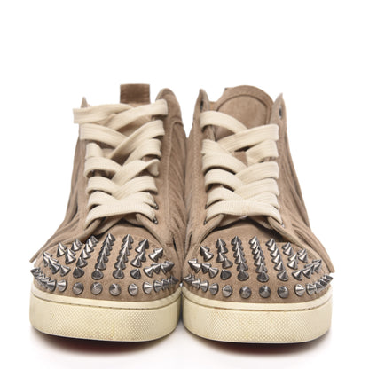 Christian Louboutin Veau Velours Spikes Womens Coachelita Flat Sneakers 36 Beige 2 of 9