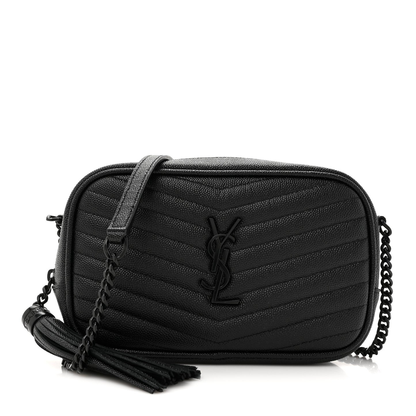 Grain De Poudre Matelasse Monochrome Monogram Mini Lou Camera Bag Black