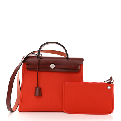 Hermes Vache Hunter Toile Herbag Zip 31 Capucine 3 of 10