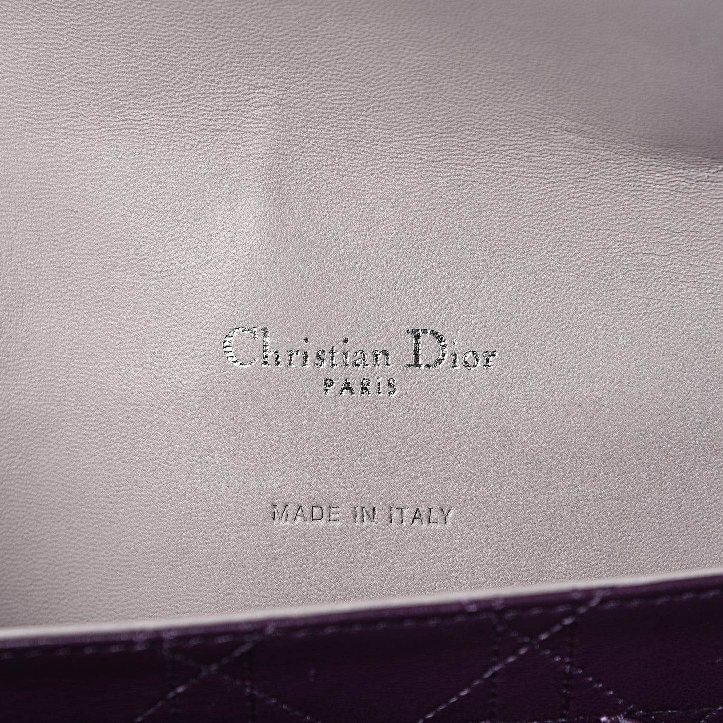 Lambskin Cannage Large Miss Dior Flap Grey