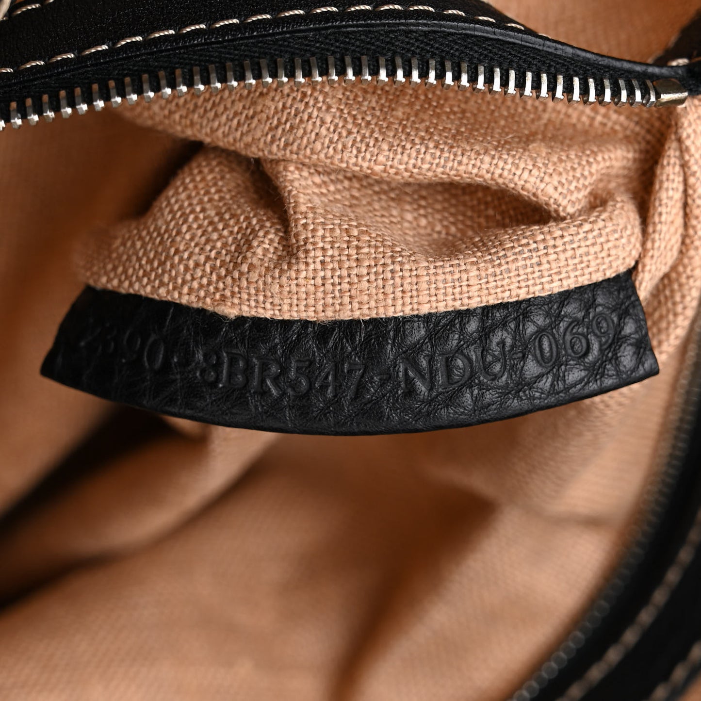 Cuoio Romano Selleria Medium Linda Satchel Black