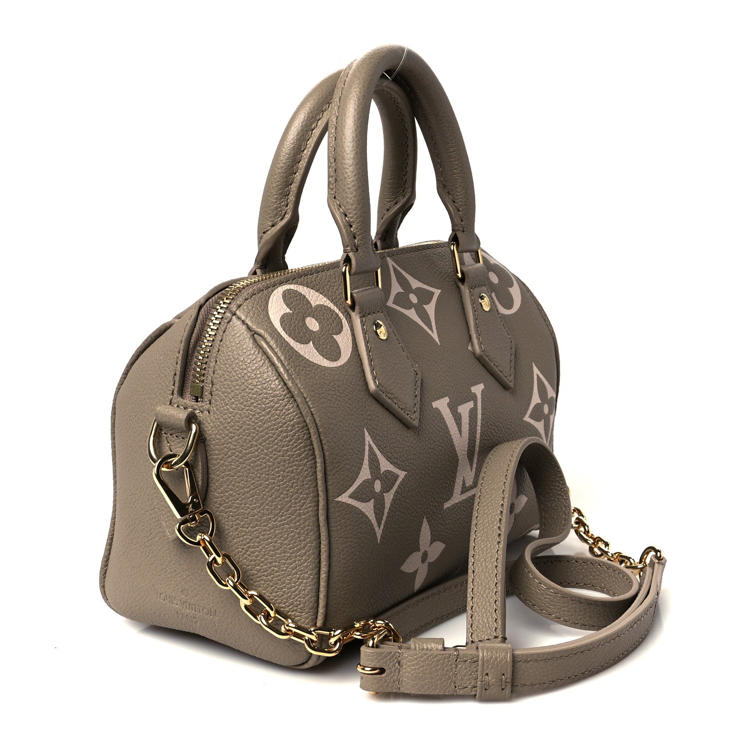 Louis Vuitton Empreinte Monogram Giant Speedy Bandouliere 20 Creme Beige 3 of 11