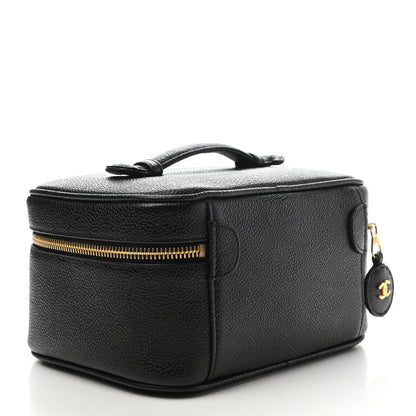 Chanel Caviar CC Vanity Cosmetic Case Black 2 of 7