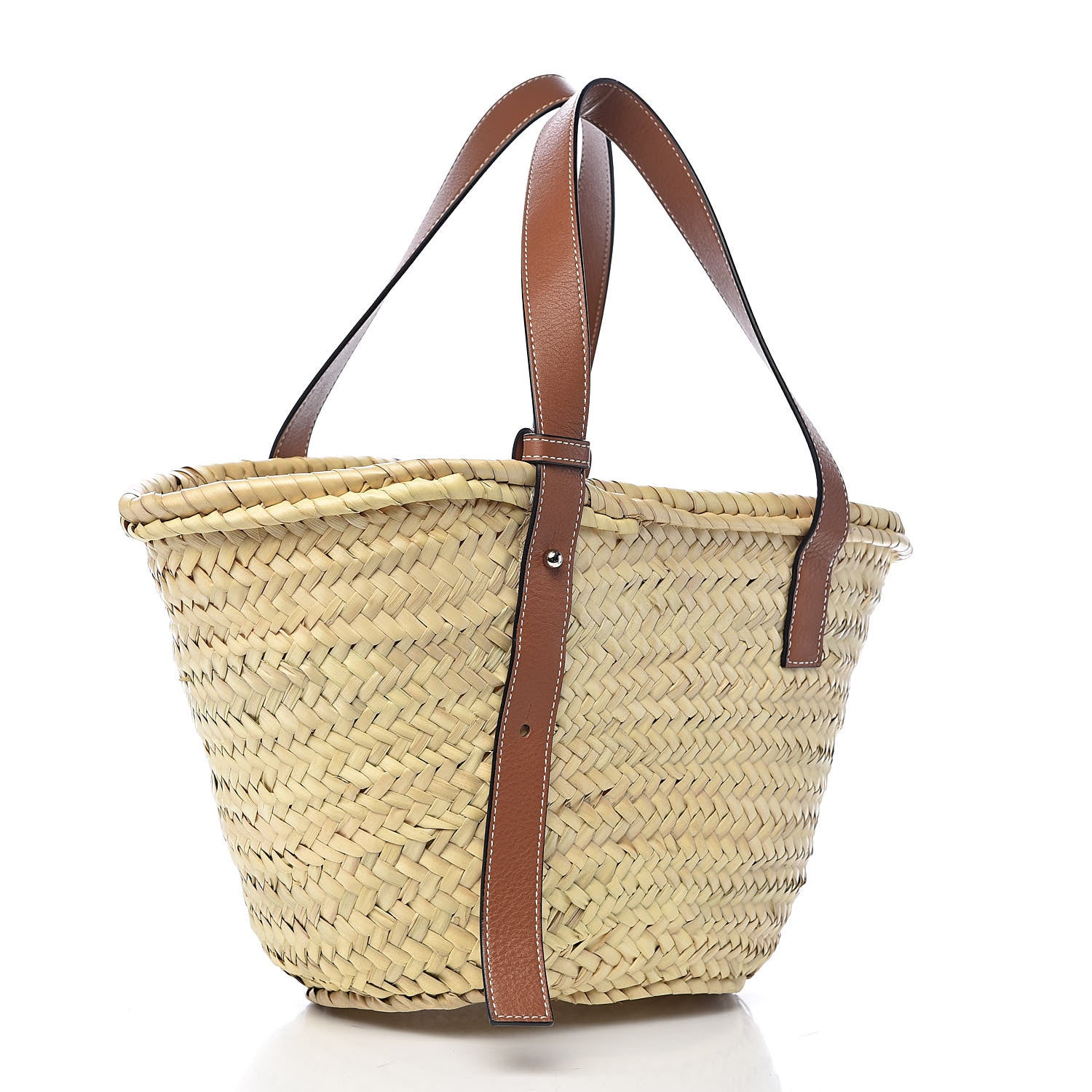 Loewe Raffia Basket Tote Bag Natural Tan 3 of 9