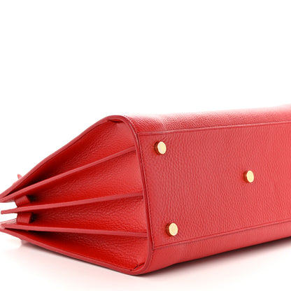Saint Laurent Grained Calfskin Small Sac De Jour Lipstick Red 9 of 12