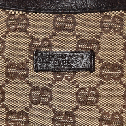 Gucci Monogram Medium Half Moon Hobo Dark Brown 6 of 10