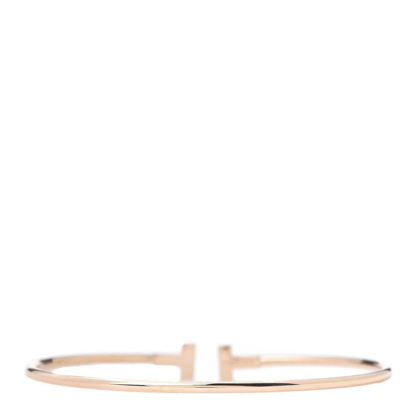 18K Rose Gold Narrow T Wire Bracelet