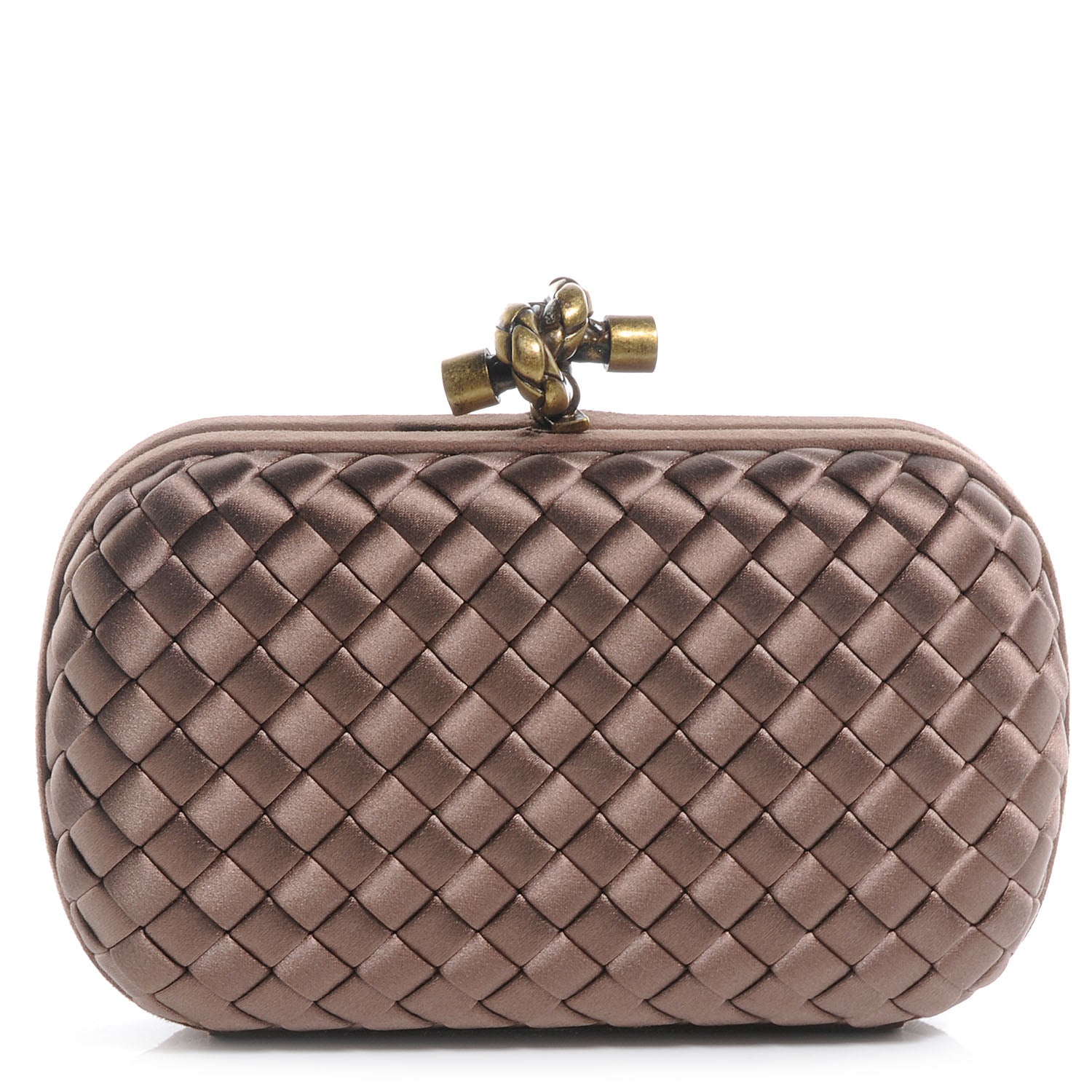 Bottega Veneta Satin Knot Clutch Dawn 1 of 7