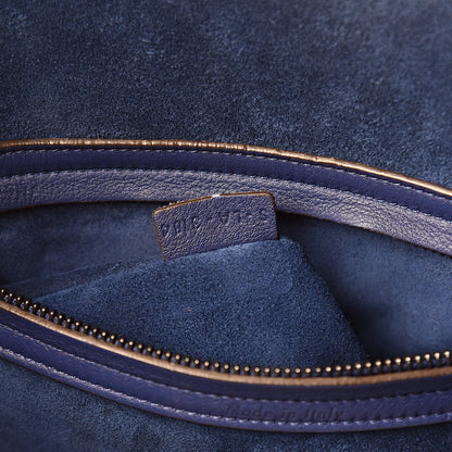 Celine Supple Calfskin Medium Phantom Luggage Indigo 7 of 12