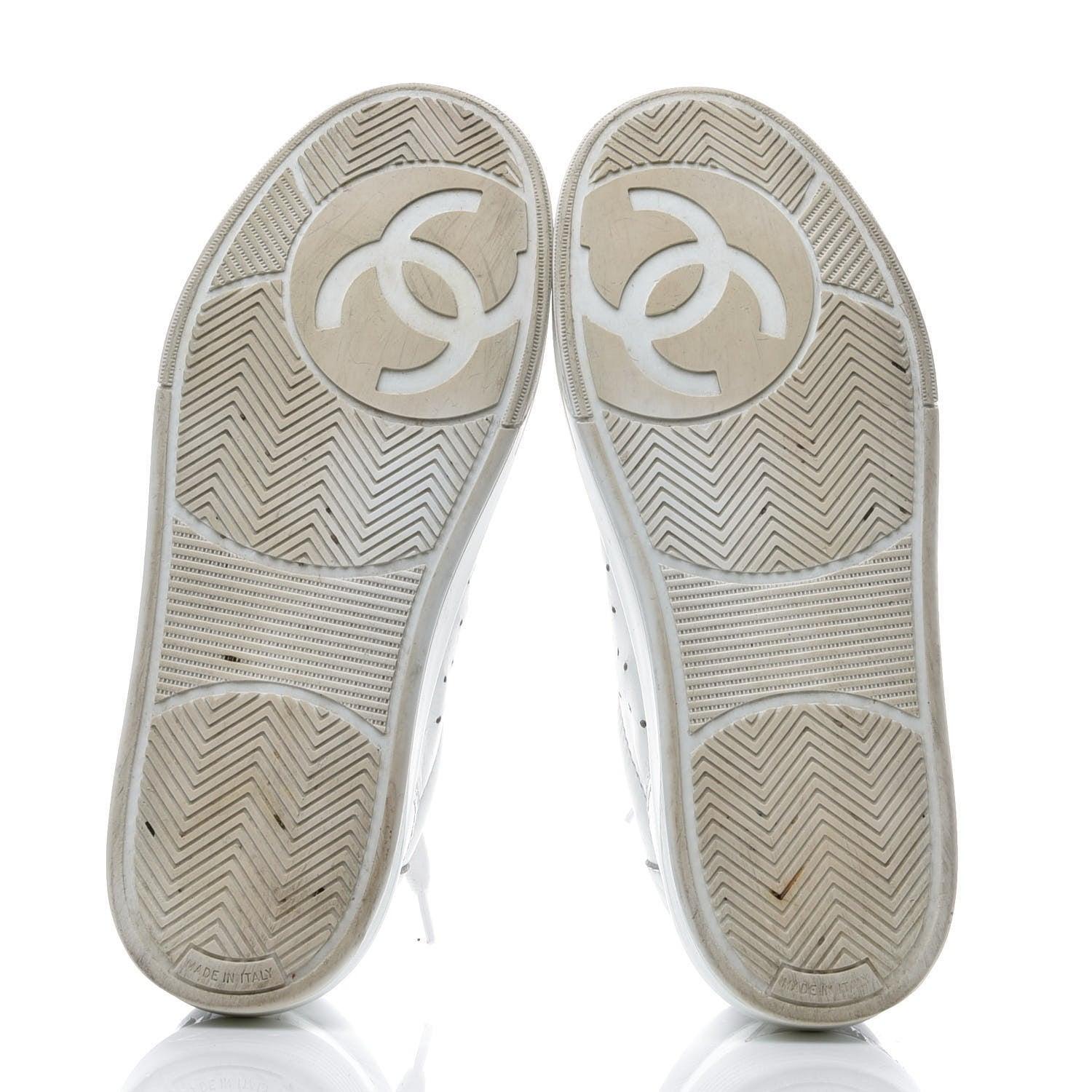Chanel Calfskin Womens Logo Sneakers 36 White 6 of 8