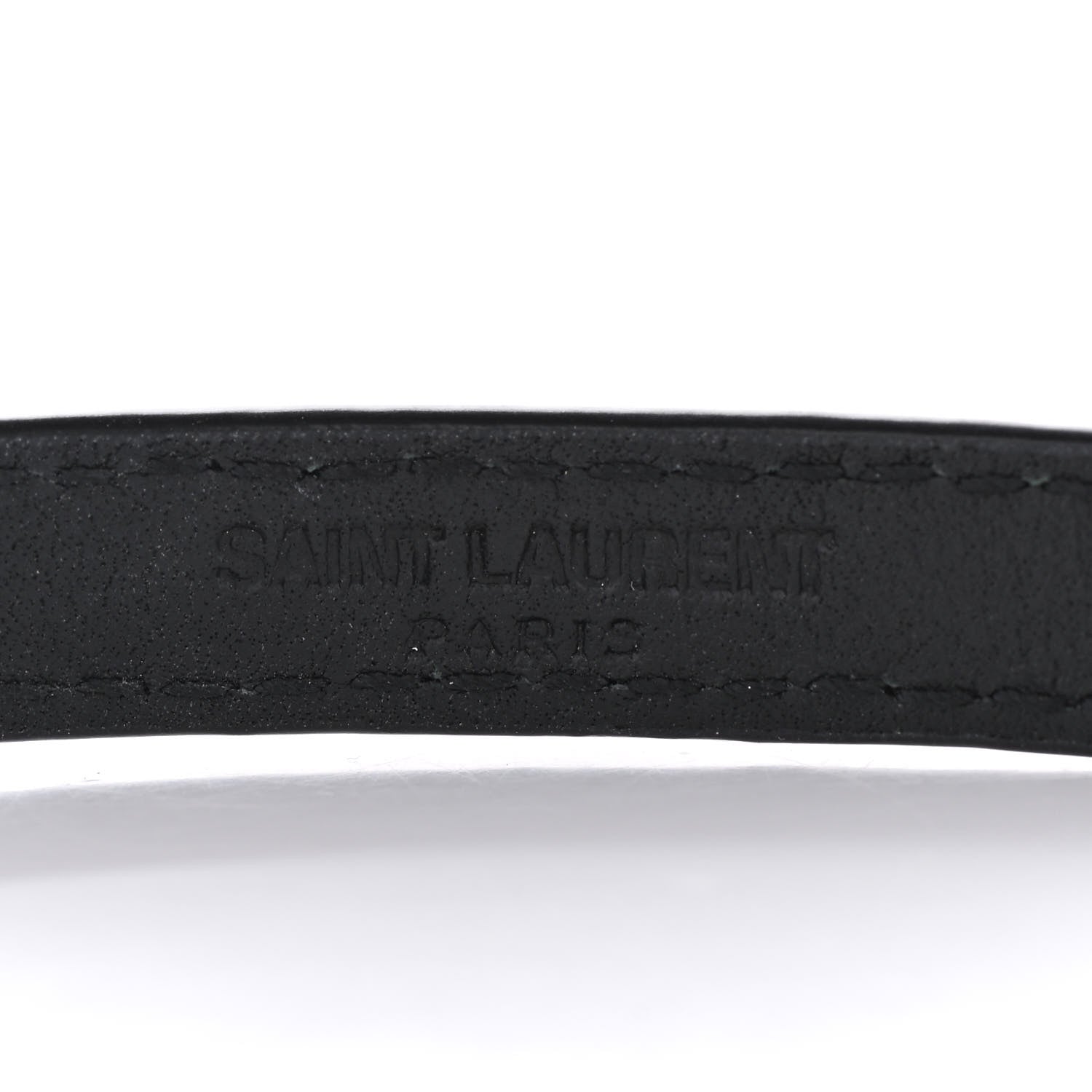Saint Laurent Calfskin Opyum Double Wrap Bracelet M Black 4 of 6