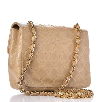 Chanel Lambskin Quilted Small Single Flap Beige 3 of 25