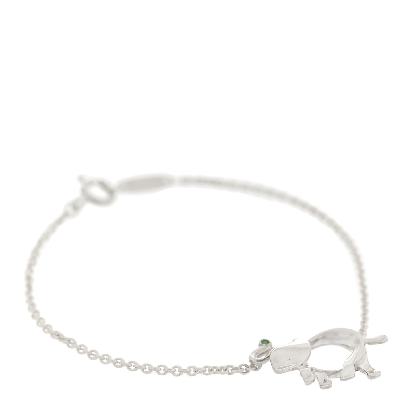 Sterling Silver Tsavorite Save the Wild Elephant Bracelet