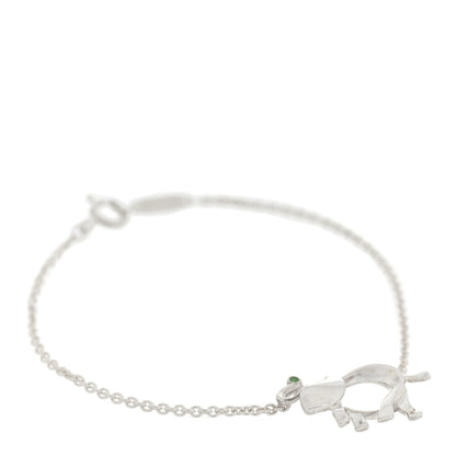 Tiffany Sterling Silver Tsavorite Save the Wild Elephant Bracelet 1 of 5