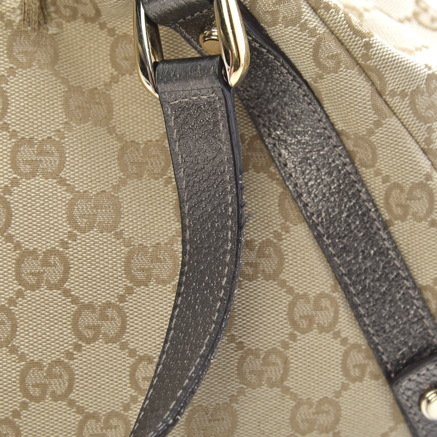 Monogram Medium Abbey Shoulder Bag Dark Brown