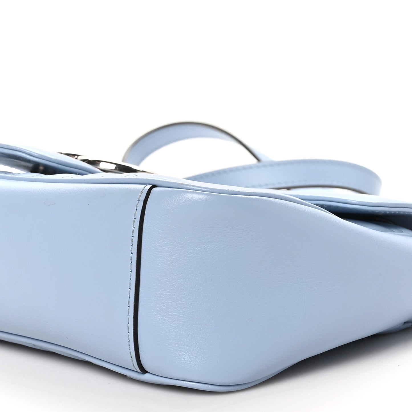 Calfskin Matelasse Small GG Marmont Shoulder Bag Porcelain Light Blue