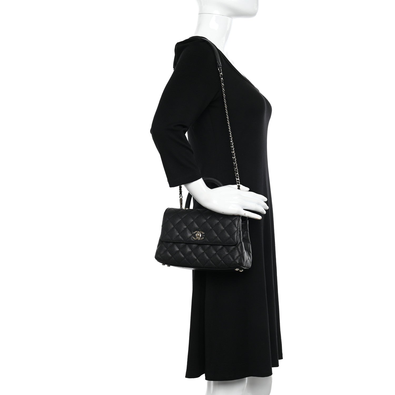 Chanel Caviar Quilted Mini Coco Handle Flap Black 2 of 10