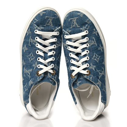 Louis Vuitton Denim Monogram Time Out Sneakers 38.5 2 of 10
