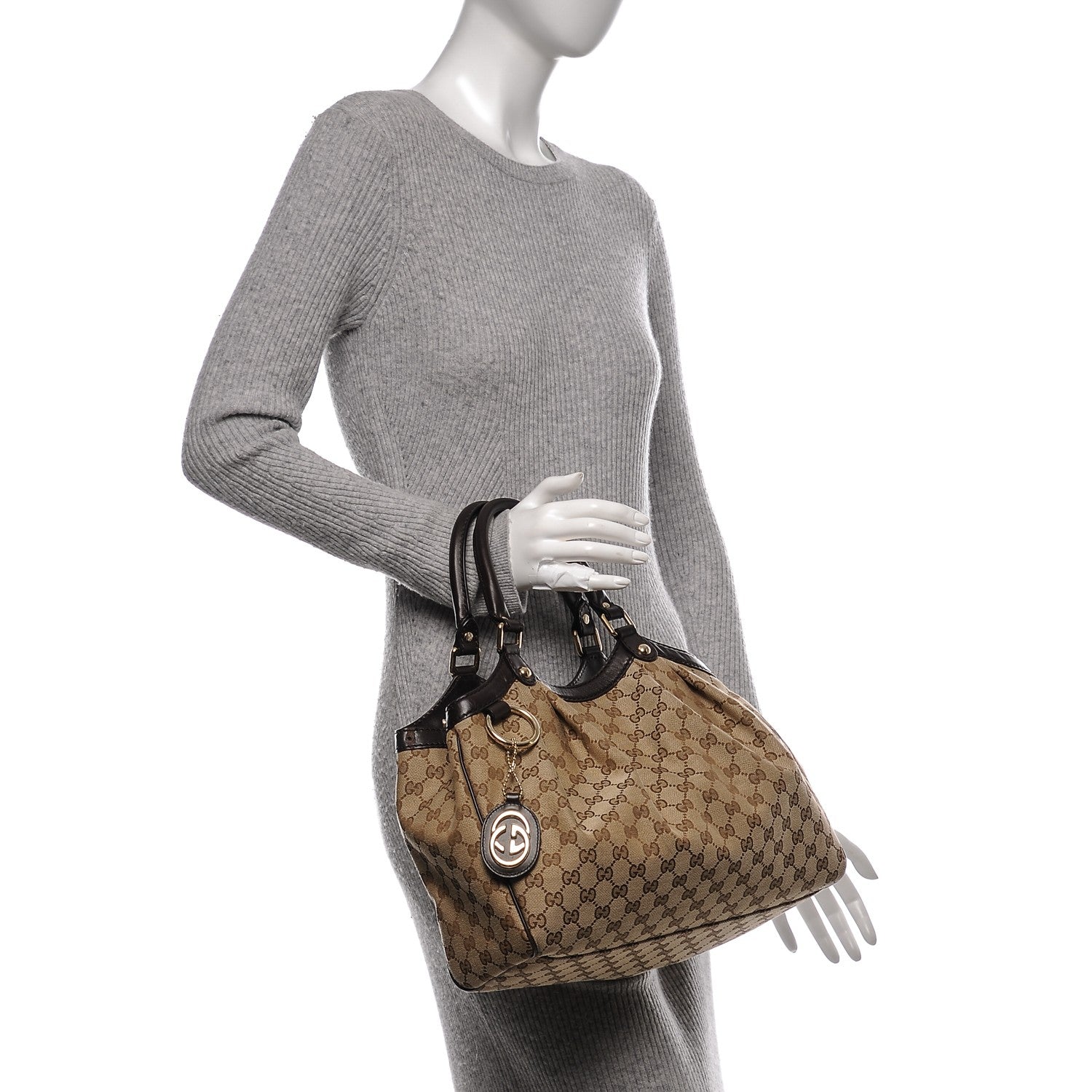 Gucci Monogram Medium Sukey Tote Dark Brown 2 of 11