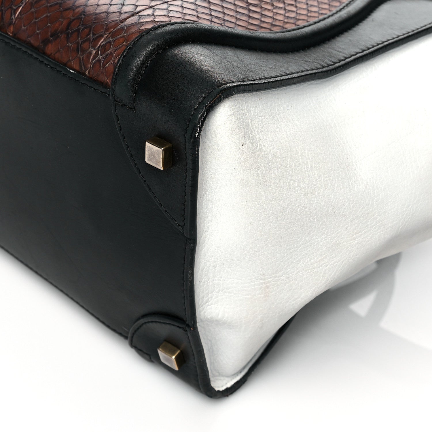 Celine Python Smooth Calfskin Mini Luggage Brown 8 of 16