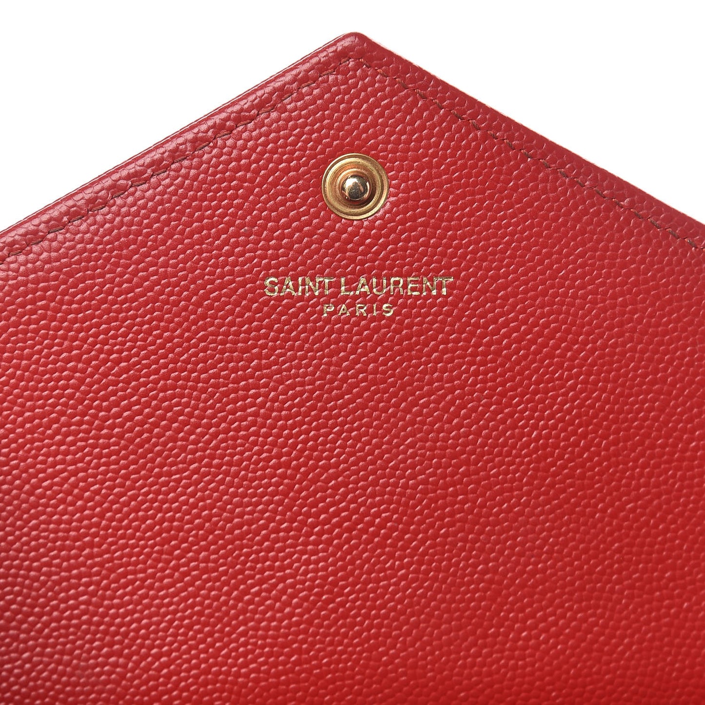 Grain De Poudre Matelasse Chevron Monogram Chain Wallet New Red