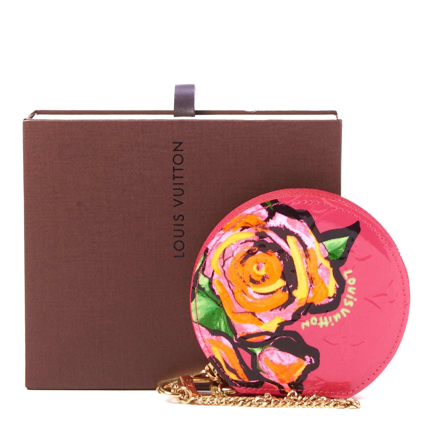 Louis Vuitton Vernis Roses Chapeau Coin Purse Rose Pop 8 of 8