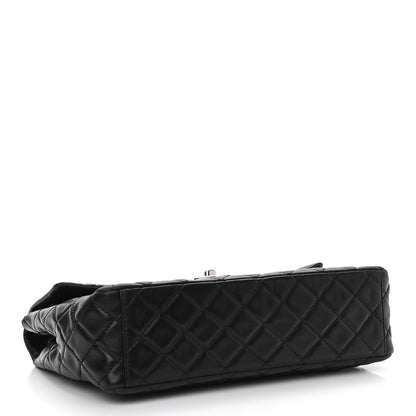 Chanel Washed Lambskin Quilted Maxi Single Flap Black 3 of 9