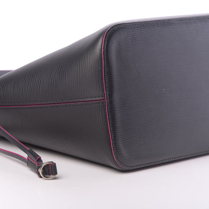 Louis Vuitton Epi Neverfull MM Black Hot Pink 9 of 17