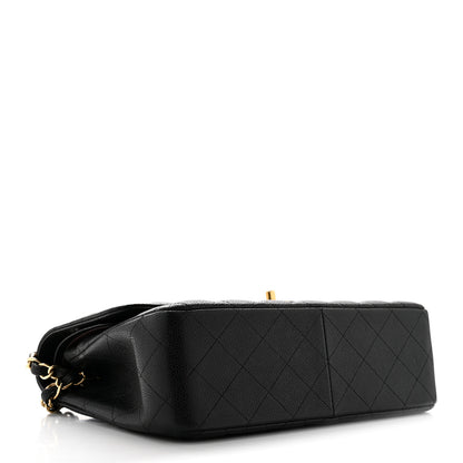 Chanel Caviar Quilted Jumbo Double Flap Black Black 4 of 16