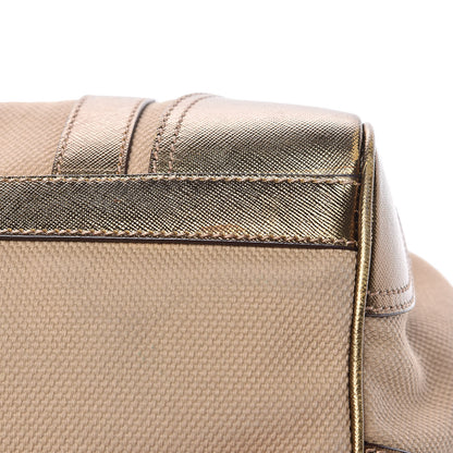 Prada Metallic Saffiano Canvas Frame Bag Bronzo 11 of 15